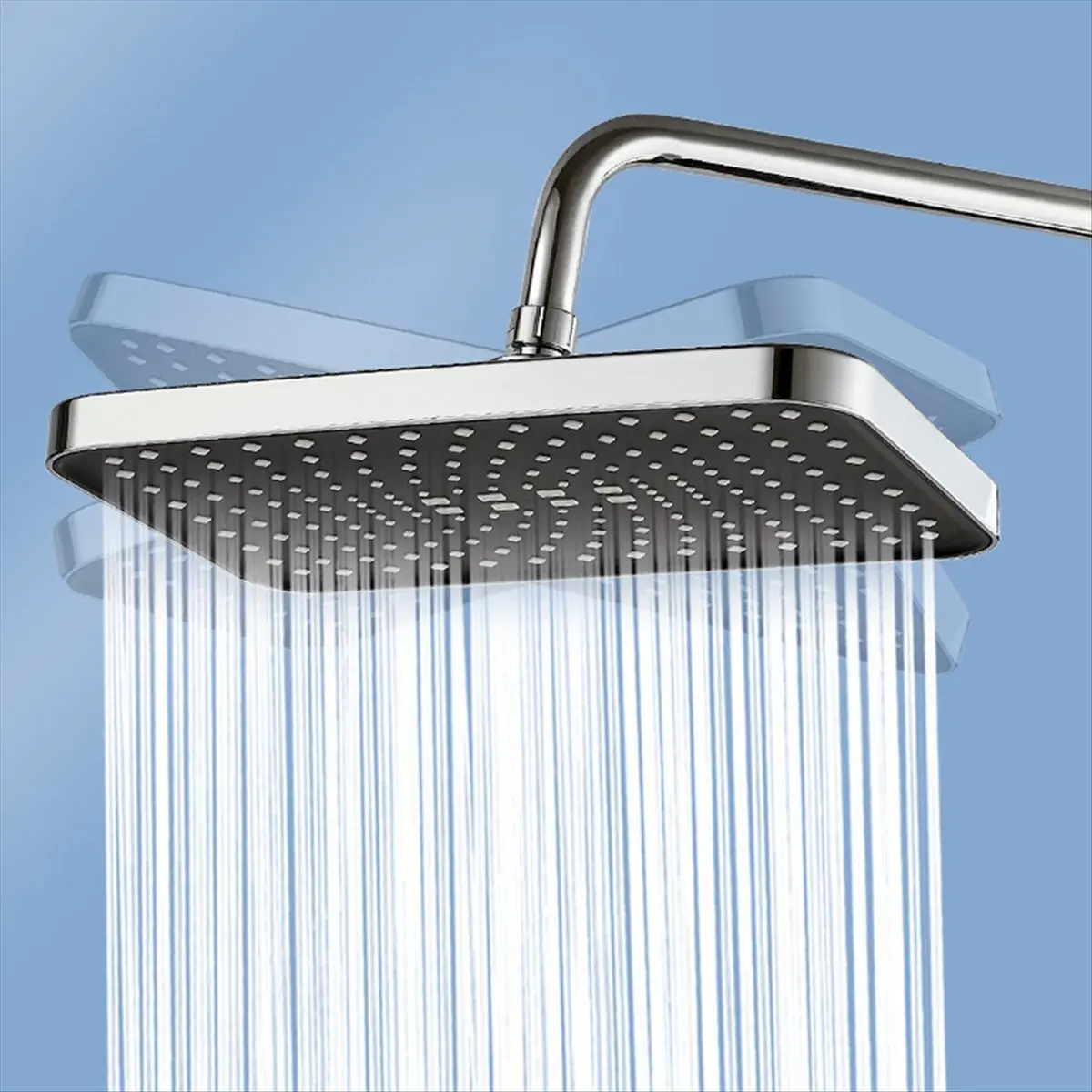 MALL 12 Inch High Pressure Top Rain Shower Head Larger Rainfall Shower Heads Rainfall Showerhead-Black