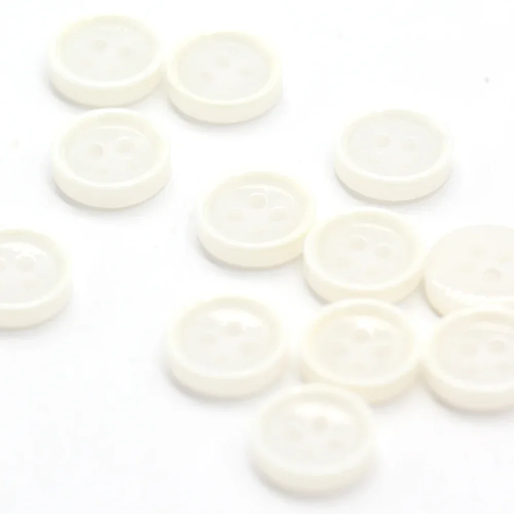 DOTOLLE 4 Holes Round White Blue Resin Buttons For Clothing Children Shirt Dress Polo Cuff Handmade Decorations Sewing Supplie