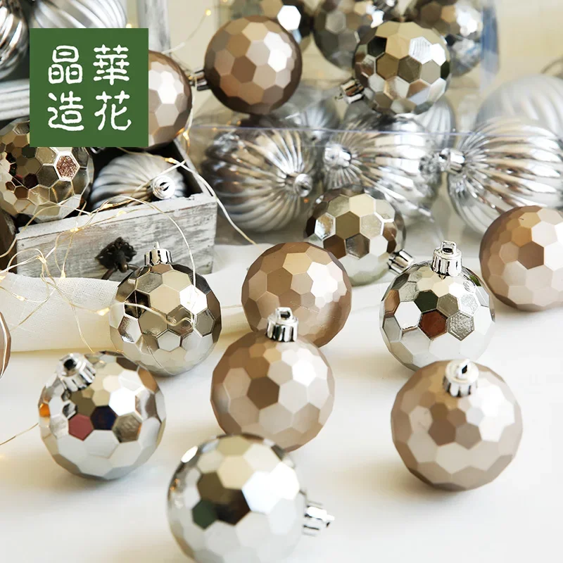 4-10cm silver gray special shaped Christmas Ball Set Christmas tree decoration christmas decoration hanging ball