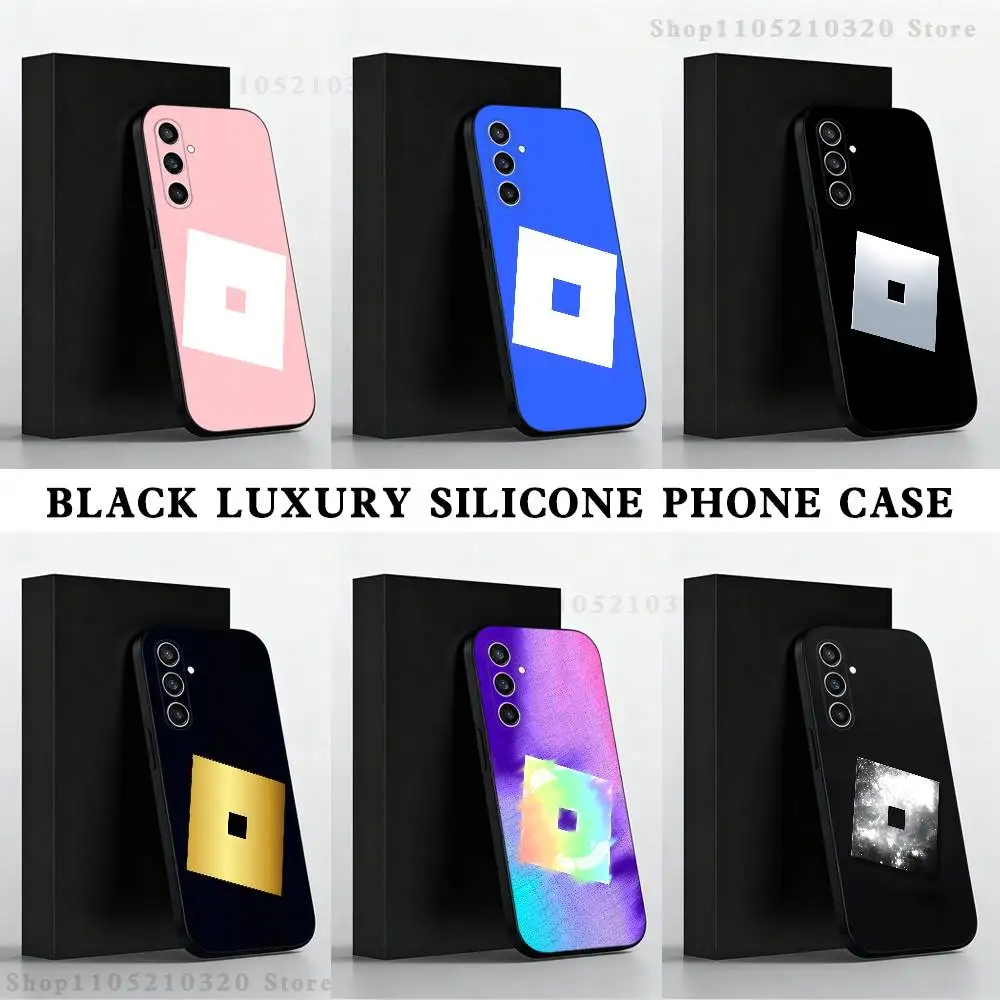 

Game R-Roblox-ES Logo Phone Case For Samsung S25,S24 Ultra,S20,S30 plus,S22 plus,S23,S30 Ultra 5G Silicone Black Shell