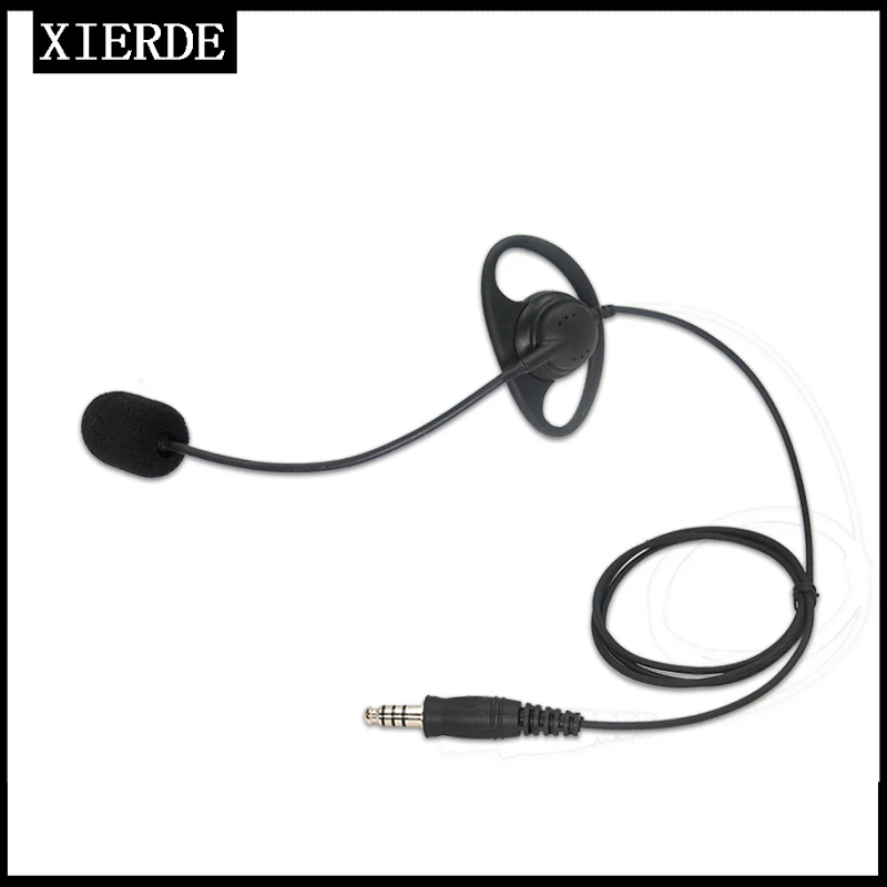 7.1mm D-type Headset Earpiece Microphone For Two Way Radio walkie talkie