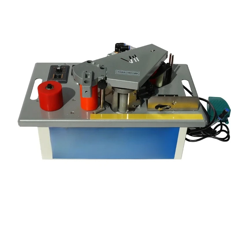 Mini Manual Edge Banding Machine Straight and Curve Double Sided Tape Speed ​​Control Wood Mini Edge Banding Machine