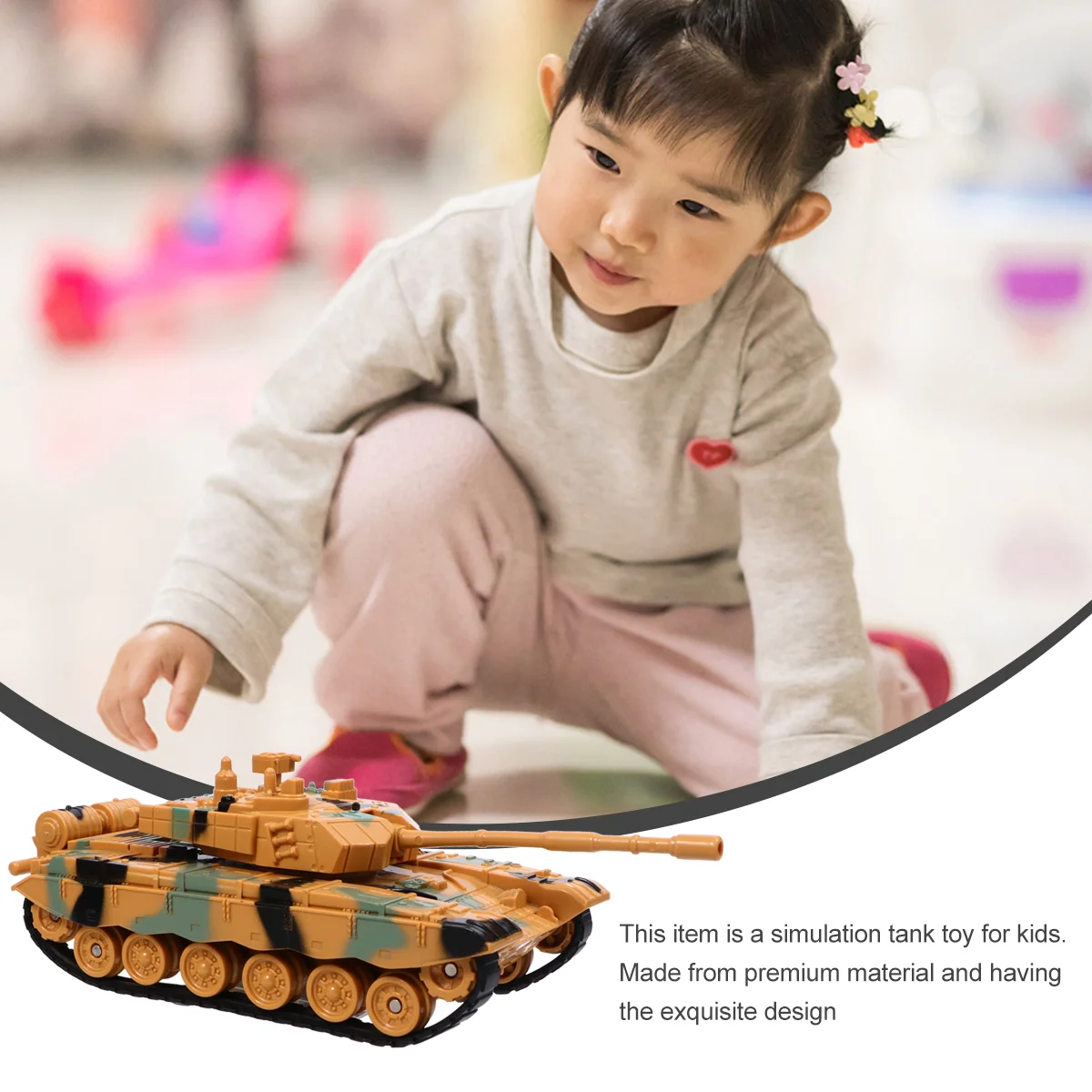 Children Model Toy Emulation Tank Model Toy (Camouflage Yellow) tank toy tank toy kids tank toy