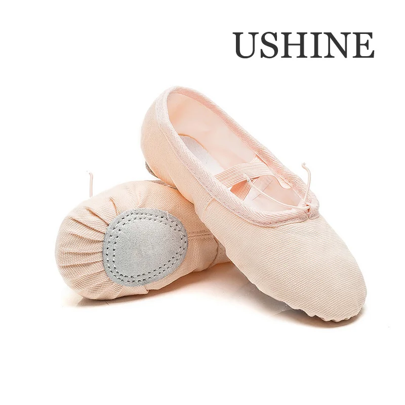 USHINE Professional High Quality 5 Colors Dance Slippers Ballerina Practice Ballet Dancer Shoes Girls Kids Women