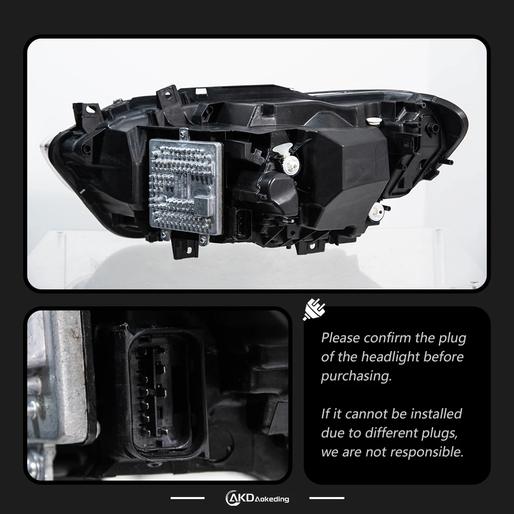 Car Lights for BMW F20 2015-2018 1-series  LED Auto Headlights Assembly Upgrade Bifocal Lens Dynamic Lamp Exterior Accessories