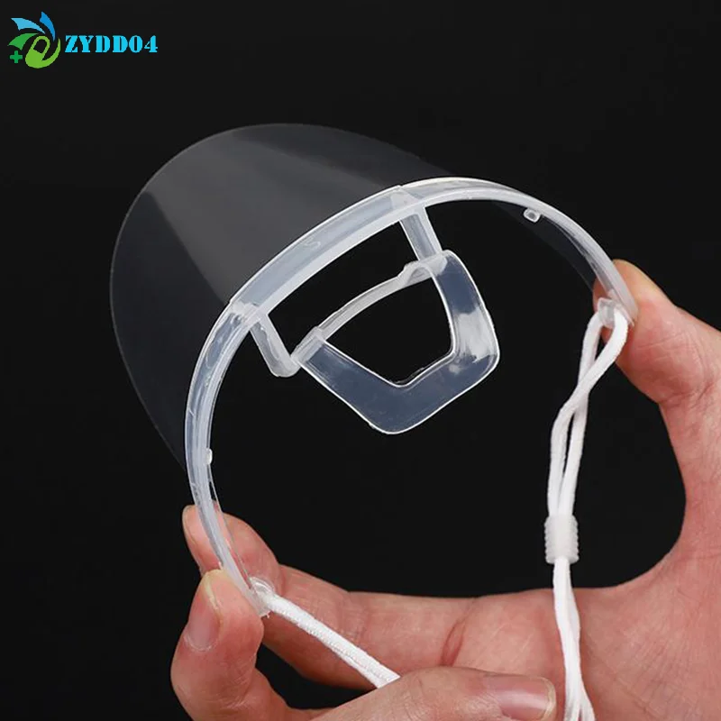 ●20PCS Kitchen Hygienic Safety Mask Hygienic Plastic Mask Protection Splash-proof Transparent Food Mouth and Nose Mask , 20pcs