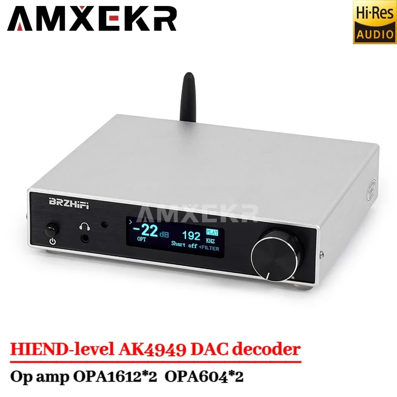 AMXEKR SU10 HIEND-level AK4499EX AK4493S DAC Decoder HiFi Fever Bluetooth 5.3 OPA1612+OP604 Op Amp Home Theater