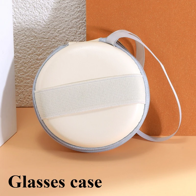 

Folding Round Eyeglasses and Sunglasses Case Fashion Lightweight Glasses Case New Round Portable Zipper Glasses Case
