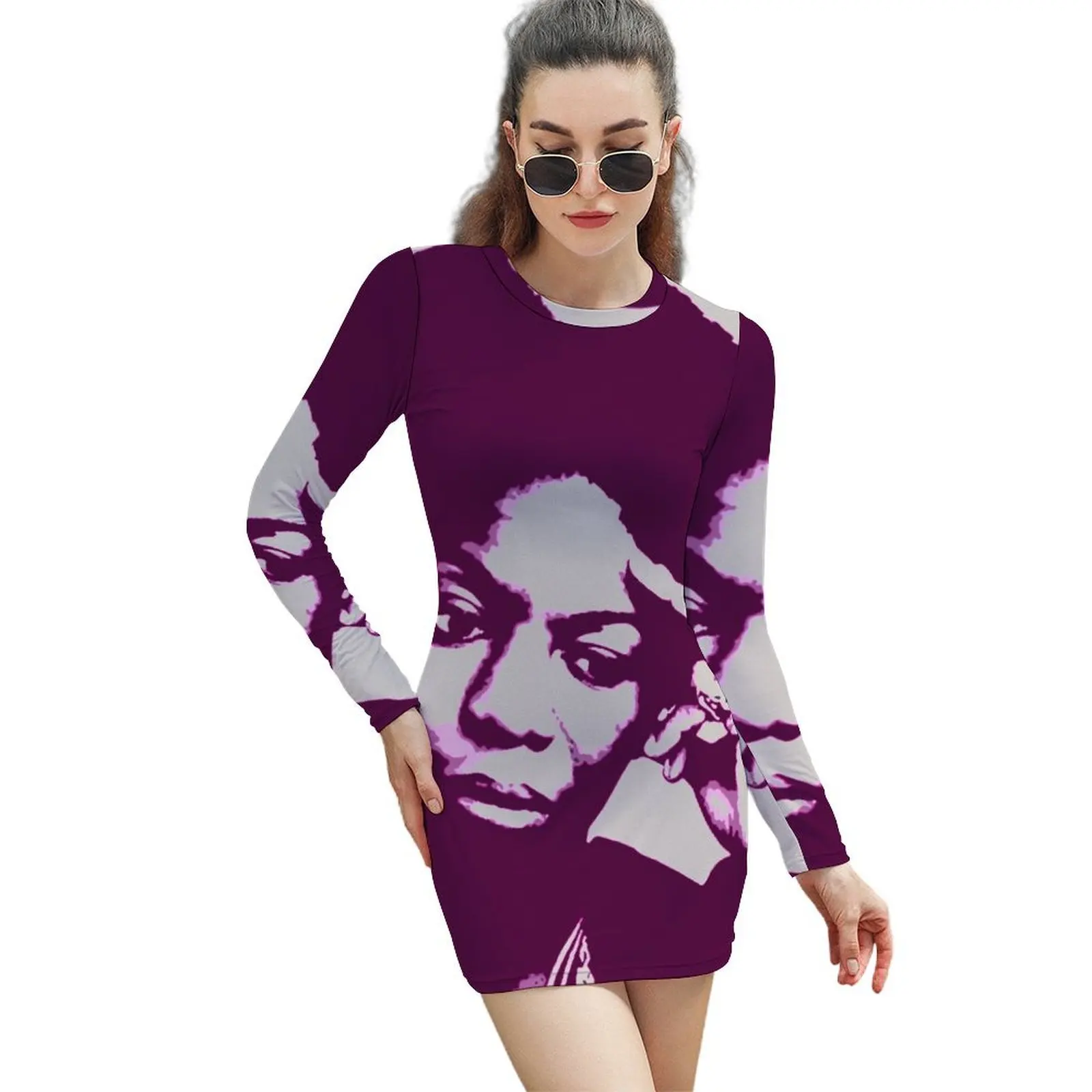 

Nina simone - best african singer Long-Sleeved Sheath Dress summer dresses dresses for women