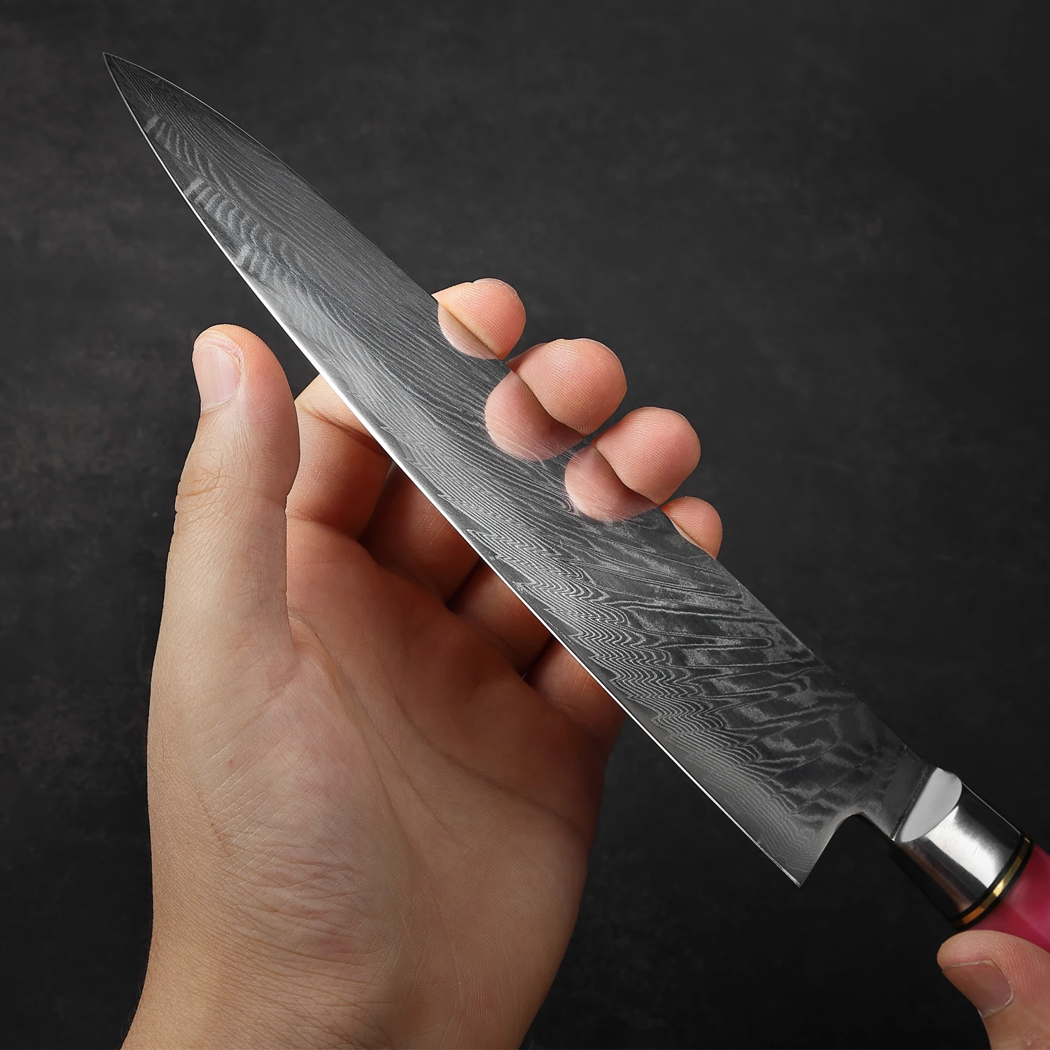 XITUO 8 Inch Damascus Chef Knife Pink Resin Elegant Goddess Special Kitchen Gift Knife High Quality Sharp Japanese Home Slicing