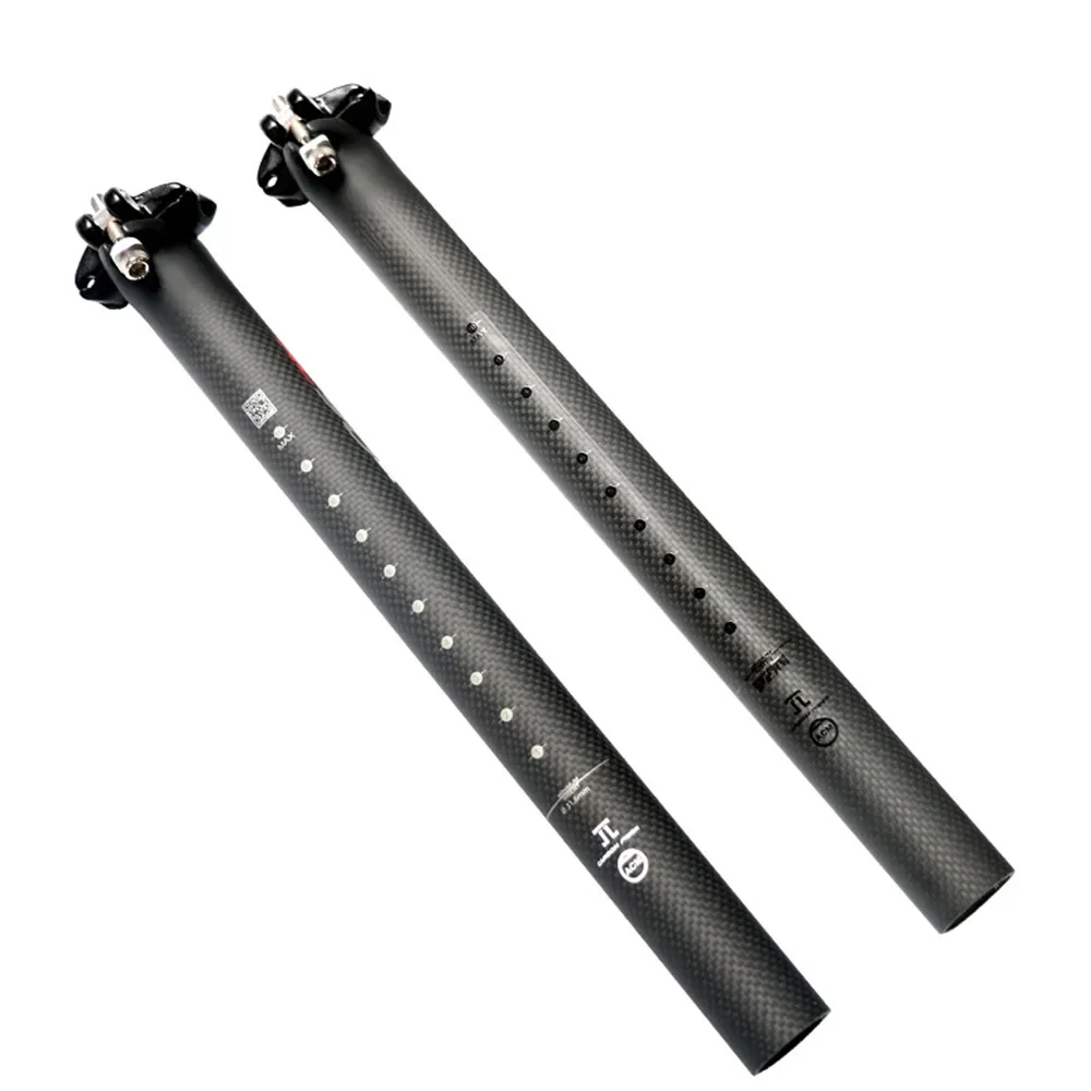 Carbon Fiber Seatpost with Two‑Bolt Aluminum Alloy Clamp 27.2/30.8/31.6mm for Mountain & Road Bike Bicycle Parts