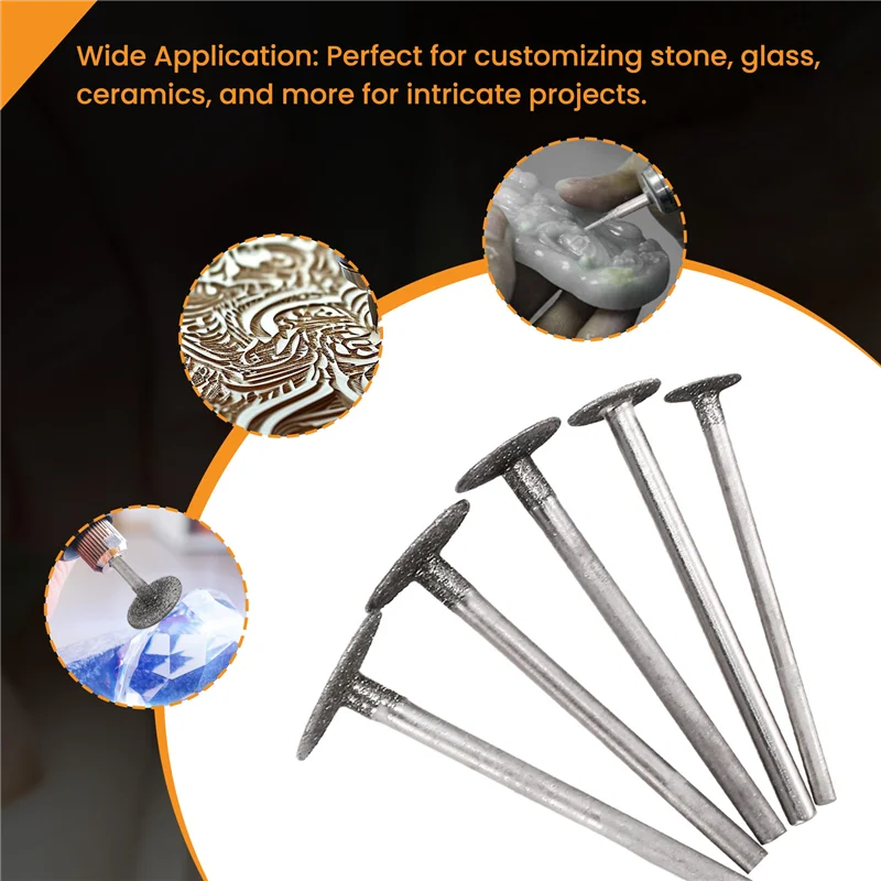 A76I-14PCS 다이아몬드 스톤 그라인딩 비트 - 맞춤형 사용자용 3/32인치 생크, 고정밀 회전 공구 액세서리