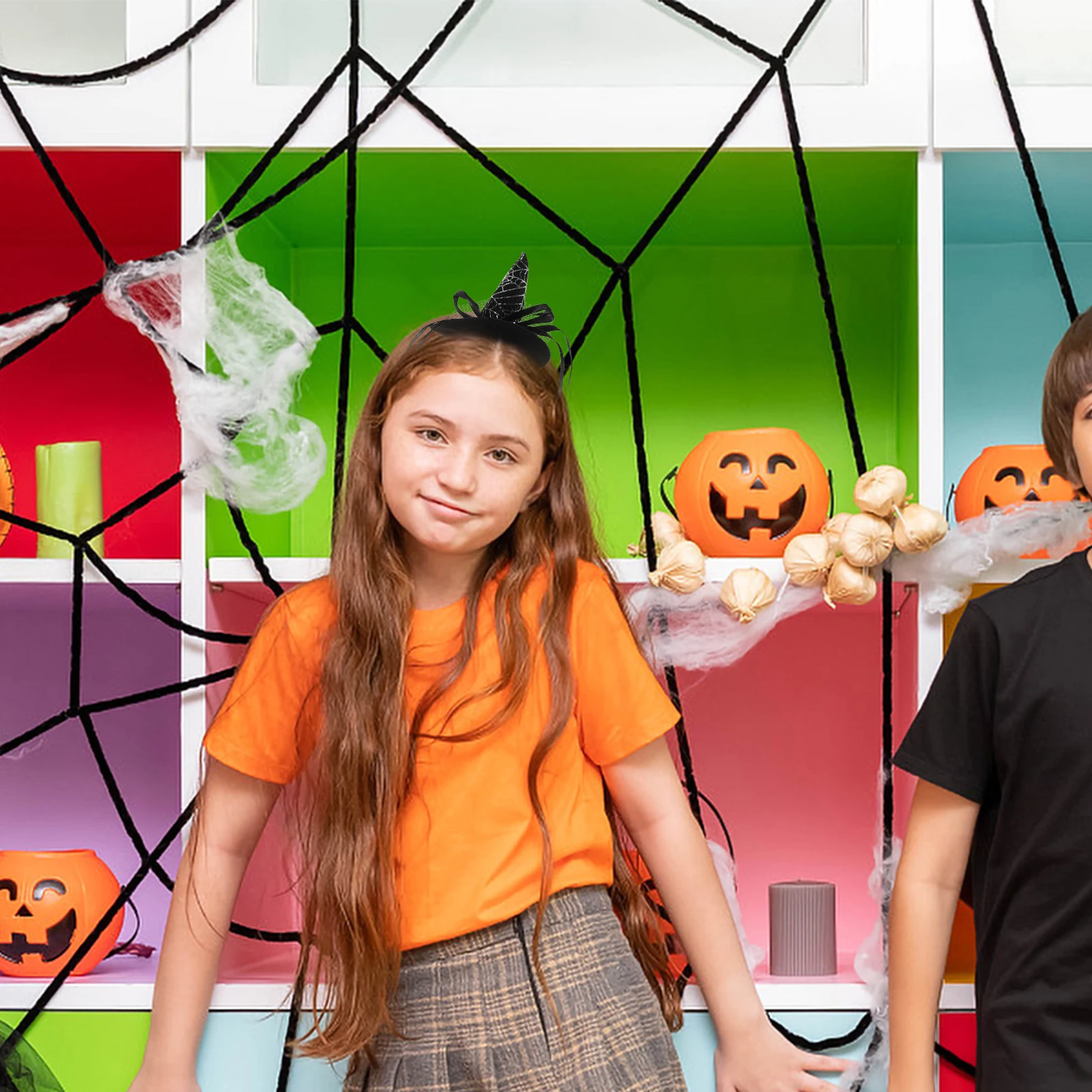 

Halloween Witch Hat Headband Costume Accessory Bat Wing Hair Band For Girls Party Supplies Masquerade Stage Performance Durable