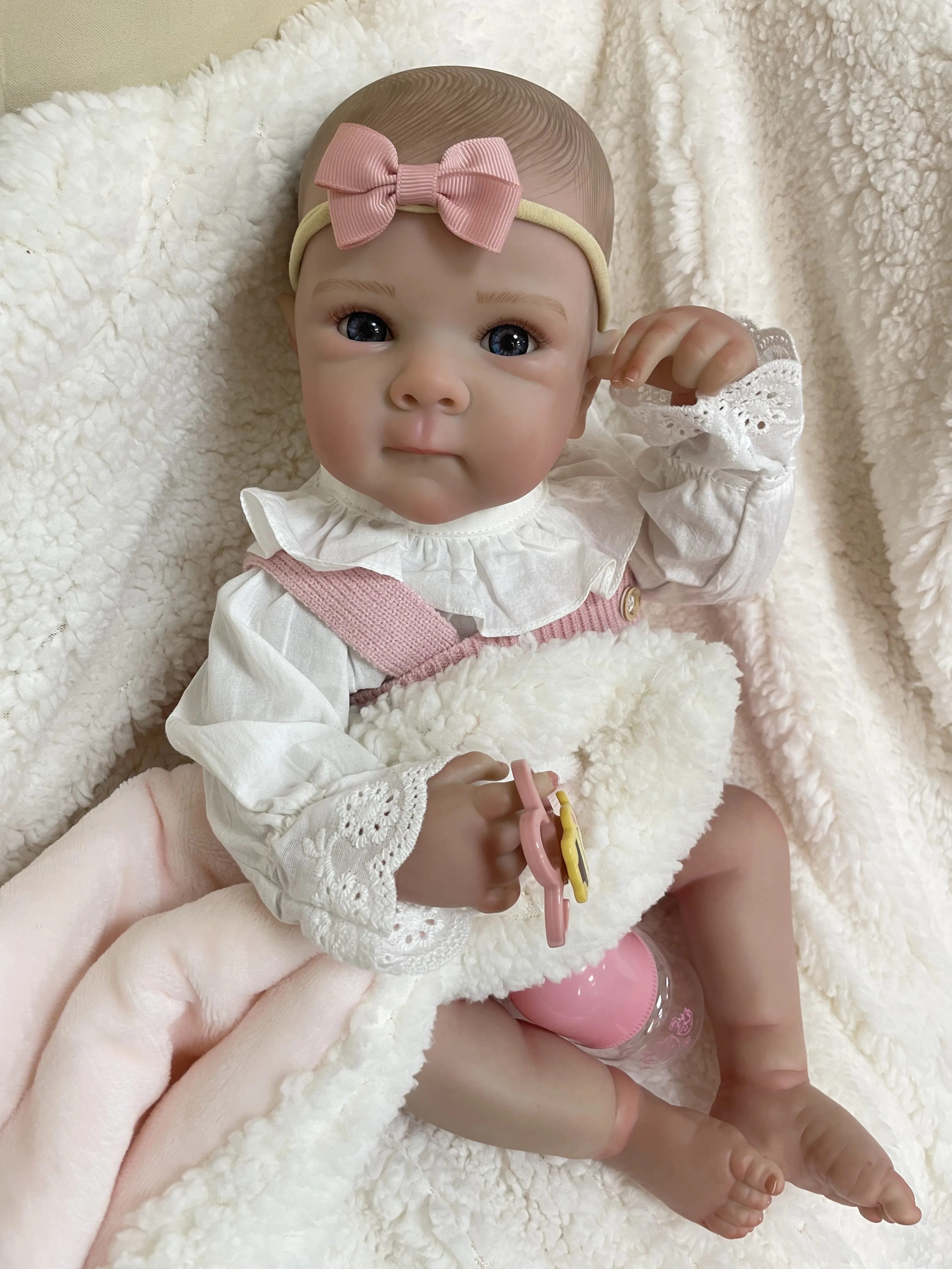 

Cokela 20 inch Realistic Silicone Newborn Reborn Baby Doll 50 cm Cute Vinyl Doll Real Soft Touch Kid Toy Doll New Year Gifts