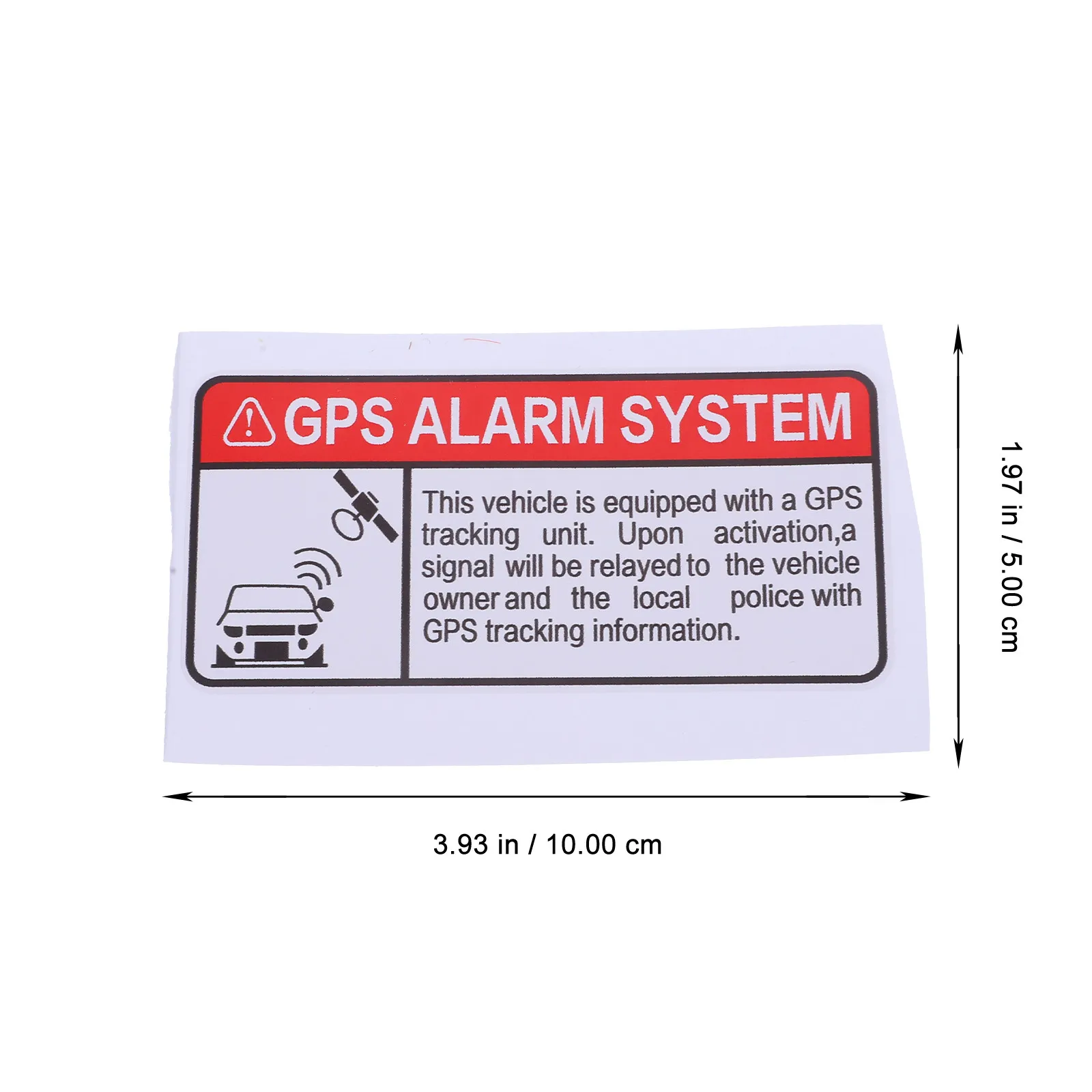 2 Pcs Car Body Warning Stickers Durable Bright Color Easy to Paste for Car Vehicle Security Anti Theft Decals Party