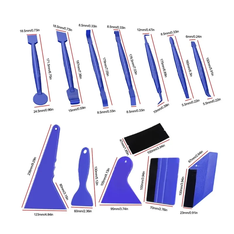 21 قطعة سيارة الفينيل التفاف فيلم تطبيق تينت احباط مجموعة أدوات السيارات نافذة ملصق أدوات الفينيل التفاف فيلم التبعي #4