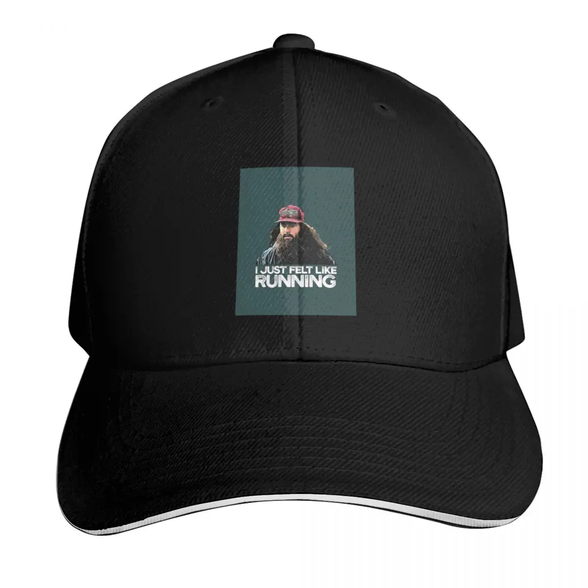 I just felt like running Graphic Baseball Cap Vintage Retro Embroidered Lightweight Packable Gift for Him Her