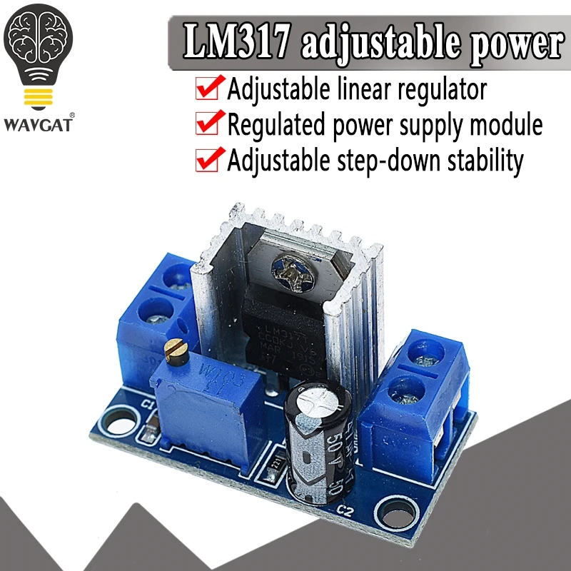 Konwerter DC-DC LM317 Buck Step Down moduł płytki drukowanej Regulator liniowy LM317 zasilacz regulatora regulowane napięcie