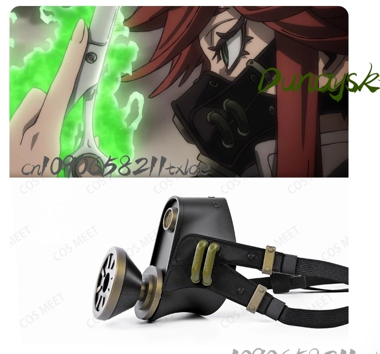 غاتشيكوتا كوسبلاي ريو رود Zanka تأثيري الدعائم عالية الجودة 3D PLA قناع بارد الشرير القوطية جيراي كي حفلة الهالوين عيد الميلاد #2