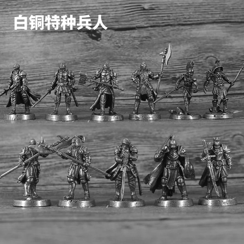 Solid Cupronickel Metal Special Forces Soldier Action Figures Toys Desktop Car Miniature Ornament Accessories Birthday Present