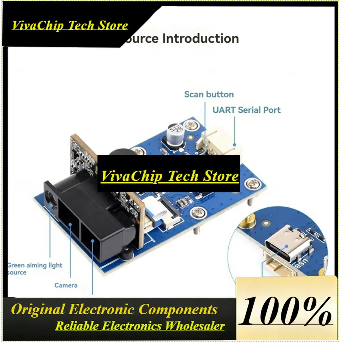 VivaSBarcode Scanner Module 2D Scanner Module Barcode/QR Code Reader For Code Reading