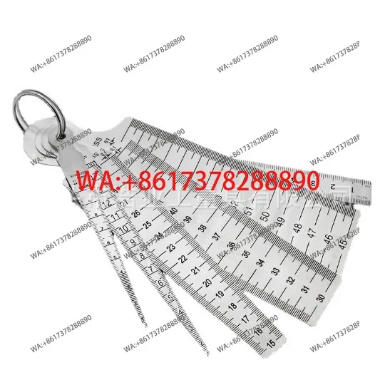 Triangular aperture gauge stainless steel wedge gauge 1-60 six-piece set