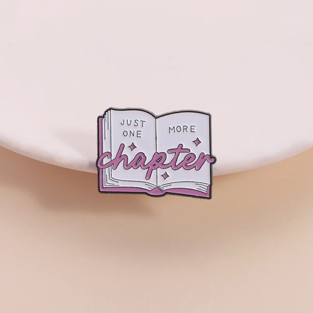 Reading Party's Essential Book Brooch Read One More Chapter of Interesting Copywriting Accessory Reading Enthusiast Backpack Pin