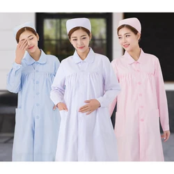 Maternity Loose Nurse Work Uniform Doctor Nurse Uniform Dress Female Scrub Pregnant Women Long Sleeve Maternity Nurse Coat