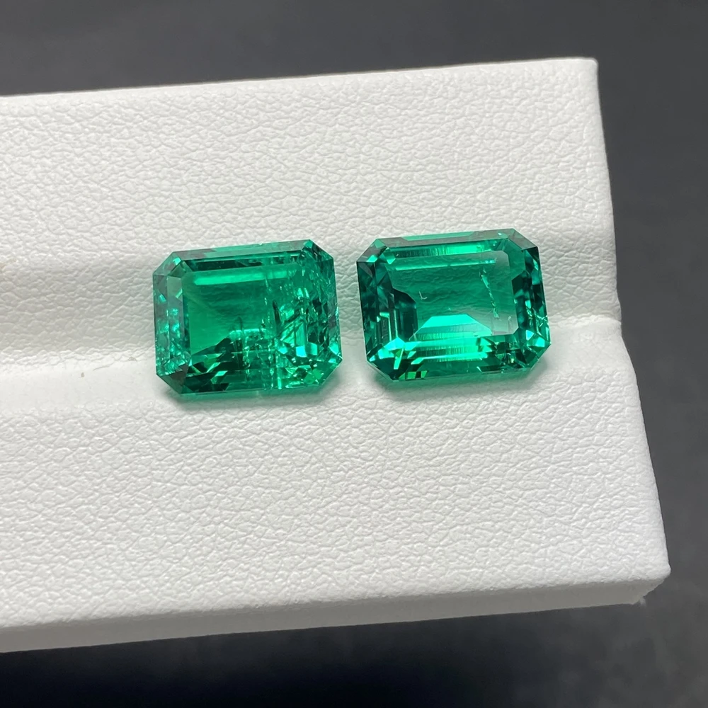 Meisidian Lab Created Hydrothermal 11x9mm 3.4 Karat Columbian Green Emerald Loose Gmestone Price Per Carat For Ring Making