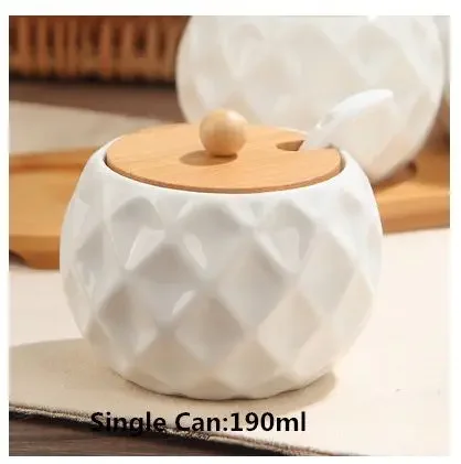 주방 액세서리 세라믹 조미료 항아리 세트 보관 도자기 차 상자 홀더 분배 소금 병