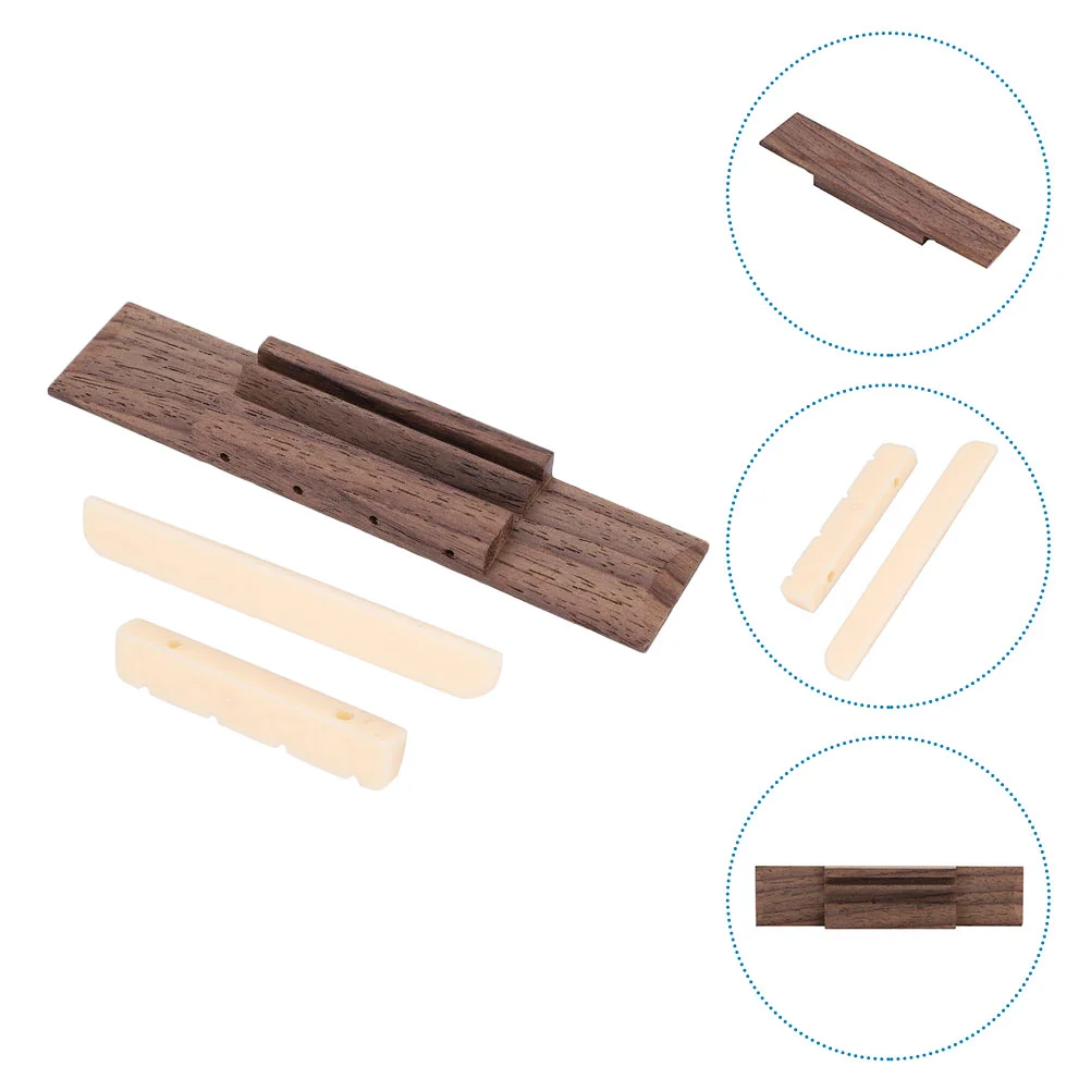 

Ukulele Ponticello Nut Accessory Bridge Saddle Replacement Part Accessories Guitar Wooden Repair