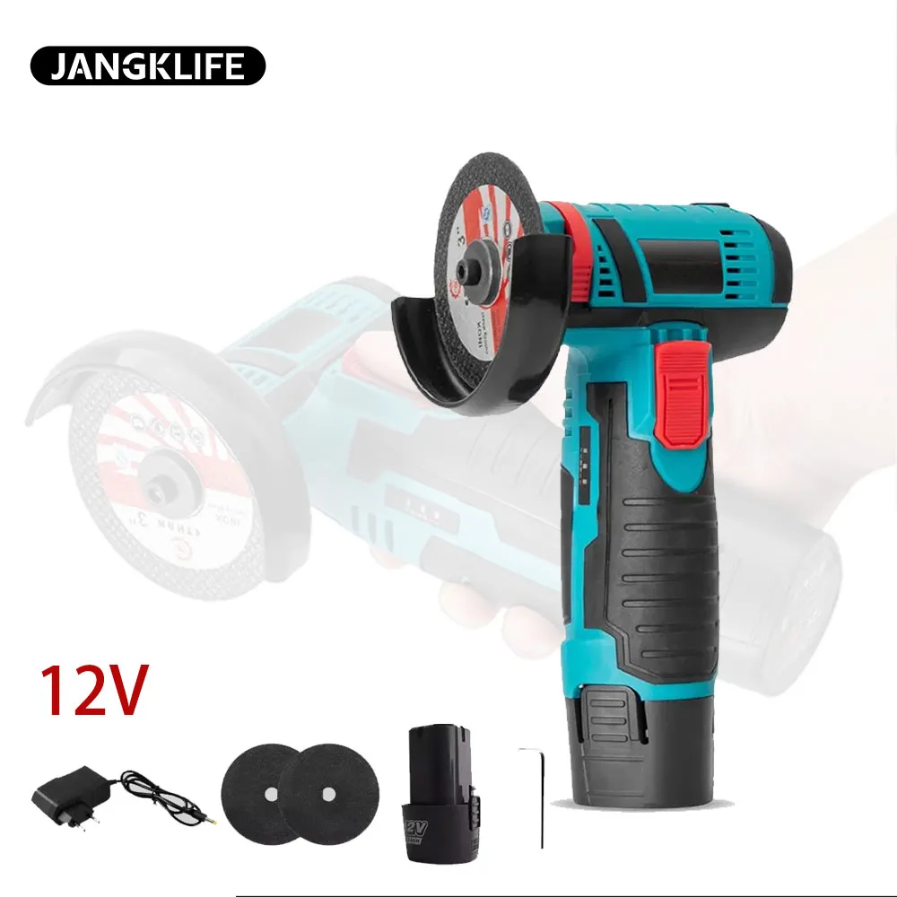 JANGKLIFE Mini Angle Grinder Mini Household Rechargeable Cutting Machine Polishing Machine Electric Hand Grinder