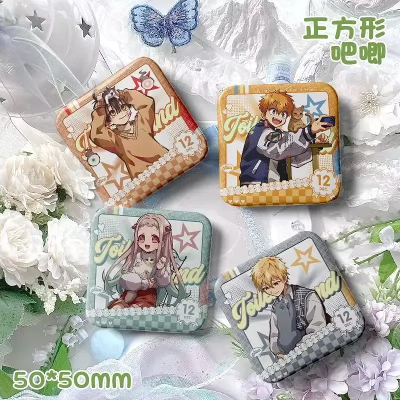 Toilet bound Hanako kun Yashiro Nene Anime Cartoon Square Badge Soft Button Lapel Anime Pin Decor Brooch Jewelry Deco Gift