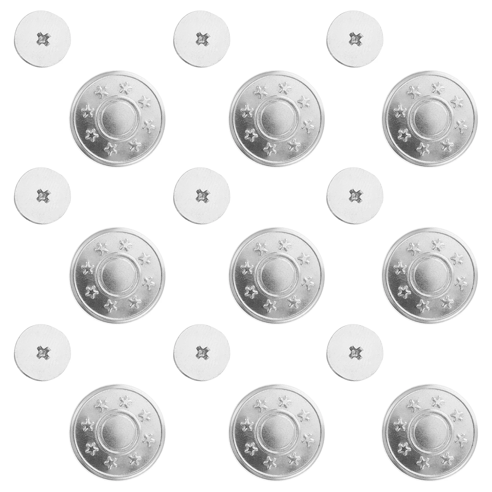 

10Pcs Premium Alloy Jeans Buckle Detachable Waist Adjuster Smooth Finish Pants Button for DIY Denim Repair No Tools Needed