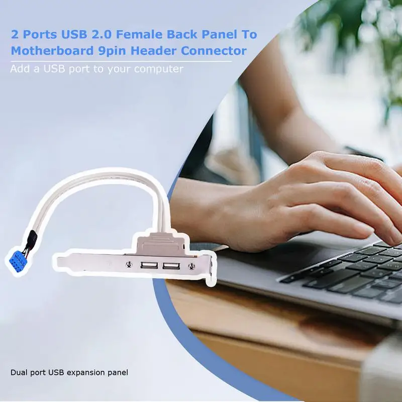 Motherboard Extension Adapter Motherboard Rear Panel Expansion 2 USB Interfaces Computer Cables And Connectors Rear Panel 9pin