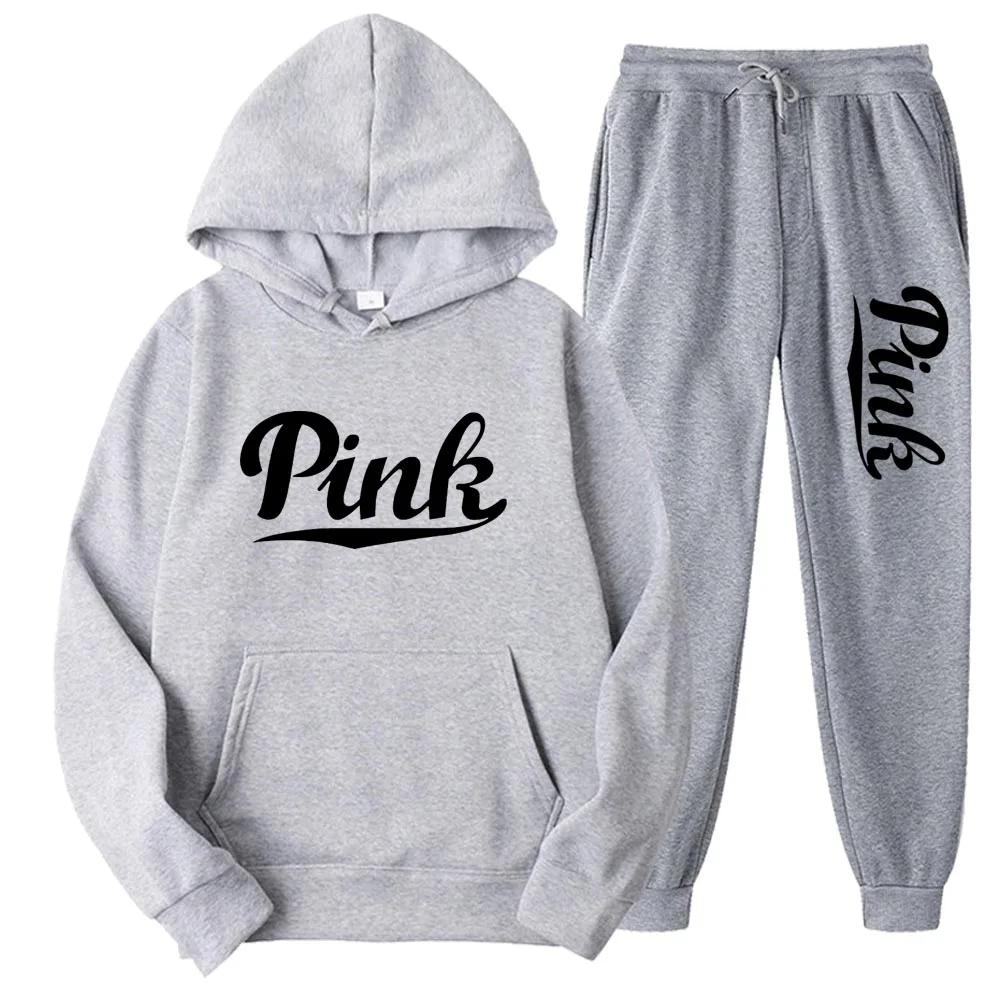 

Sports suit men's and women's casual warm suit hooded sweatshirt sports suit two-piece set