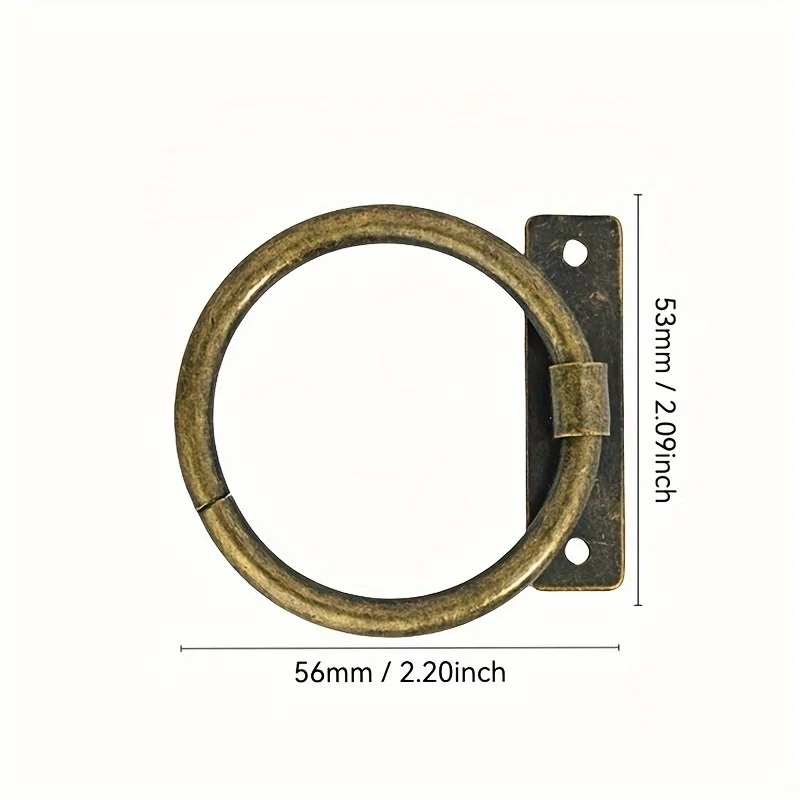 Multifunctional Vintage Metal Rope Ring Supports with Screws, Decorative Hemp Rope Fixing Brackets for Fences, and Railings