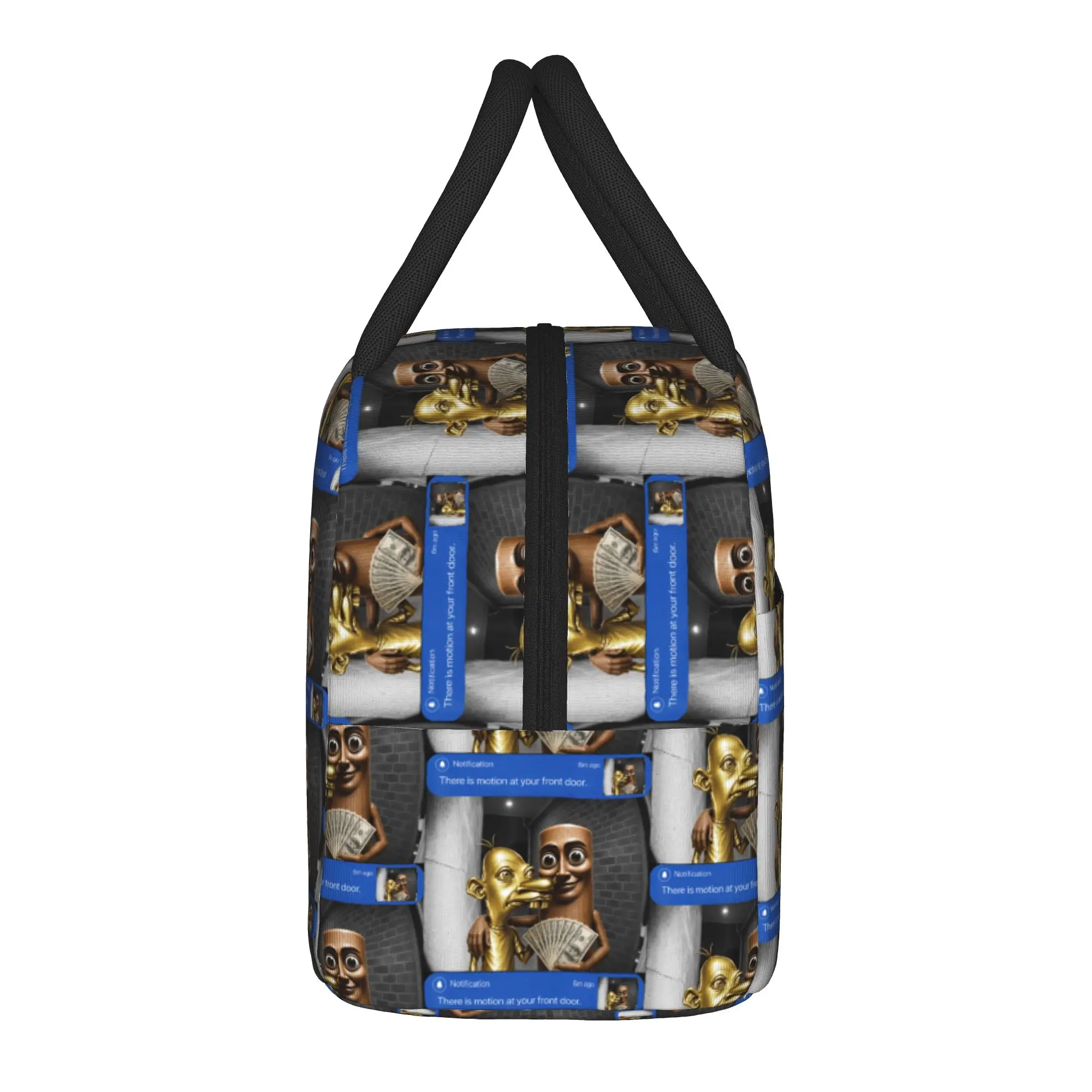 There is Motion at Your Front Tung Tung Tung Sahur Money Lunch Bag Leisure Lunch Box For Child Office Convenient Cooler Bag