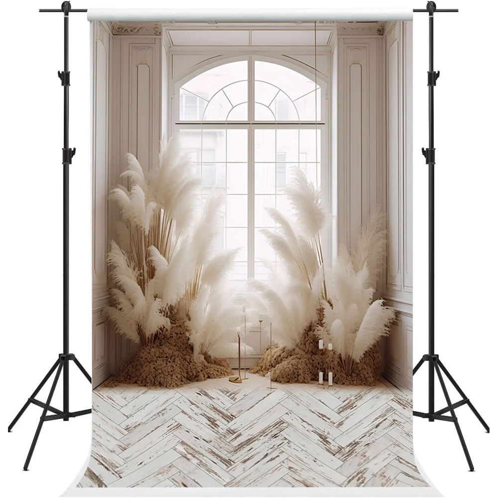 Mehofond Photography Background Indoor Window Boho Pampas Birthday Wedding Party Maternity Portrait Decor Backdrop Photo Studio