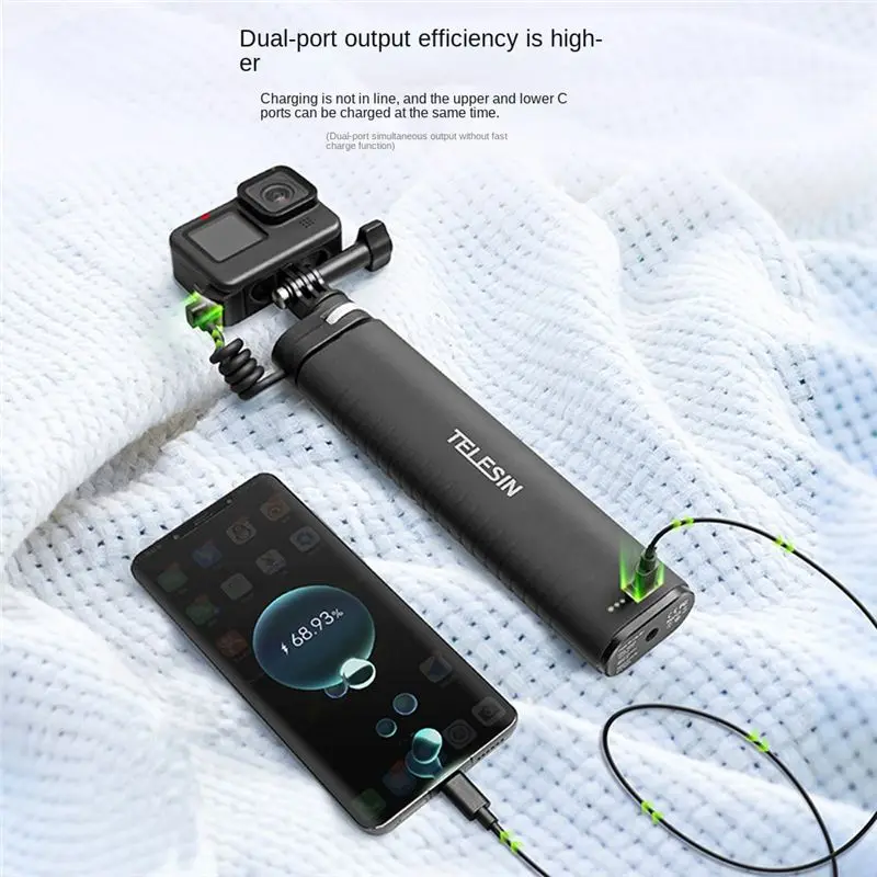 شحن Selfie Stick 10000Mah Power Bank Universal لكاميرا الحركة الرياضية للهواتف الذكية
