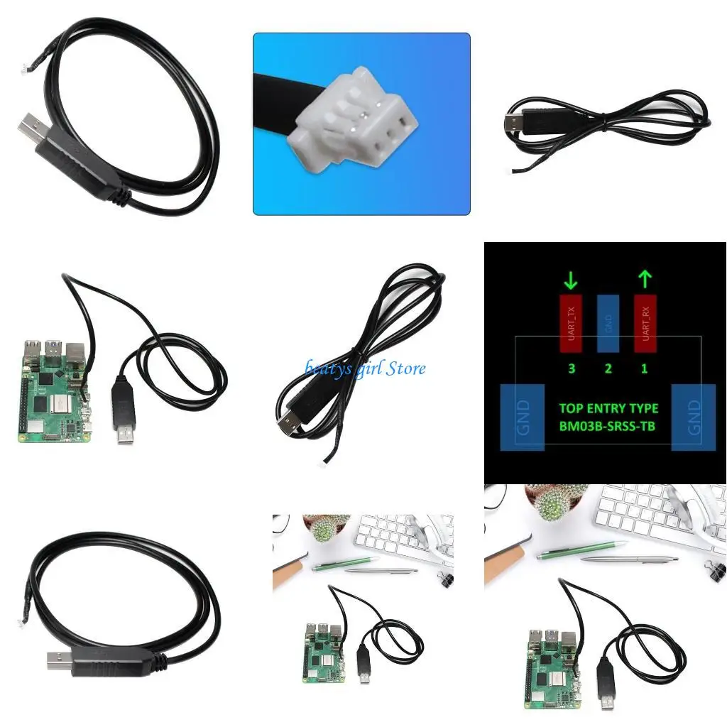 

C7AB For RPi 5 Serial Port Cable Terminal UART Display Cable Debugging Cable