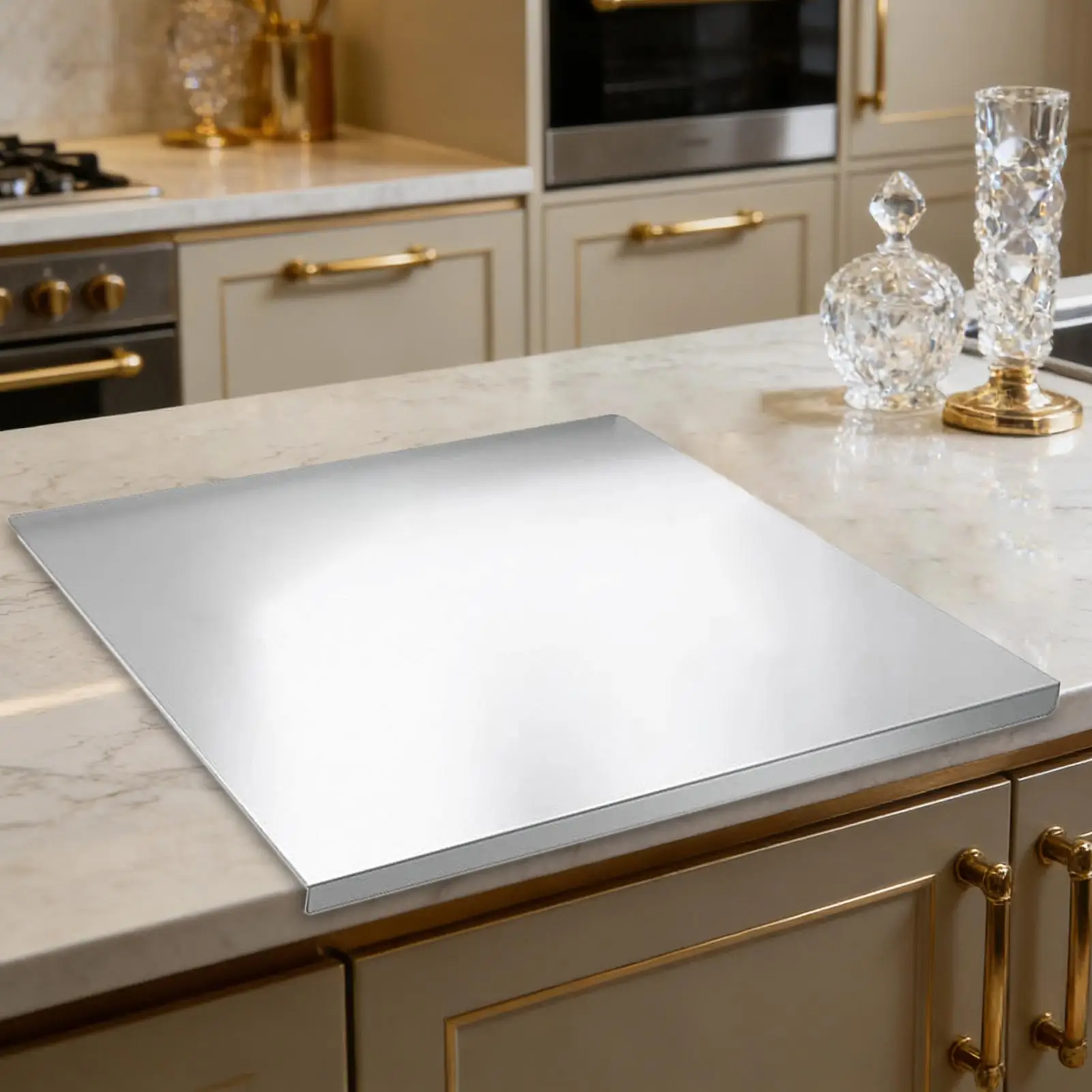 Chopping Board Stainless Steel Large Size Doublesided Chopping Board Kitchen Tool Home Fruit Cutting And Kneading Panel