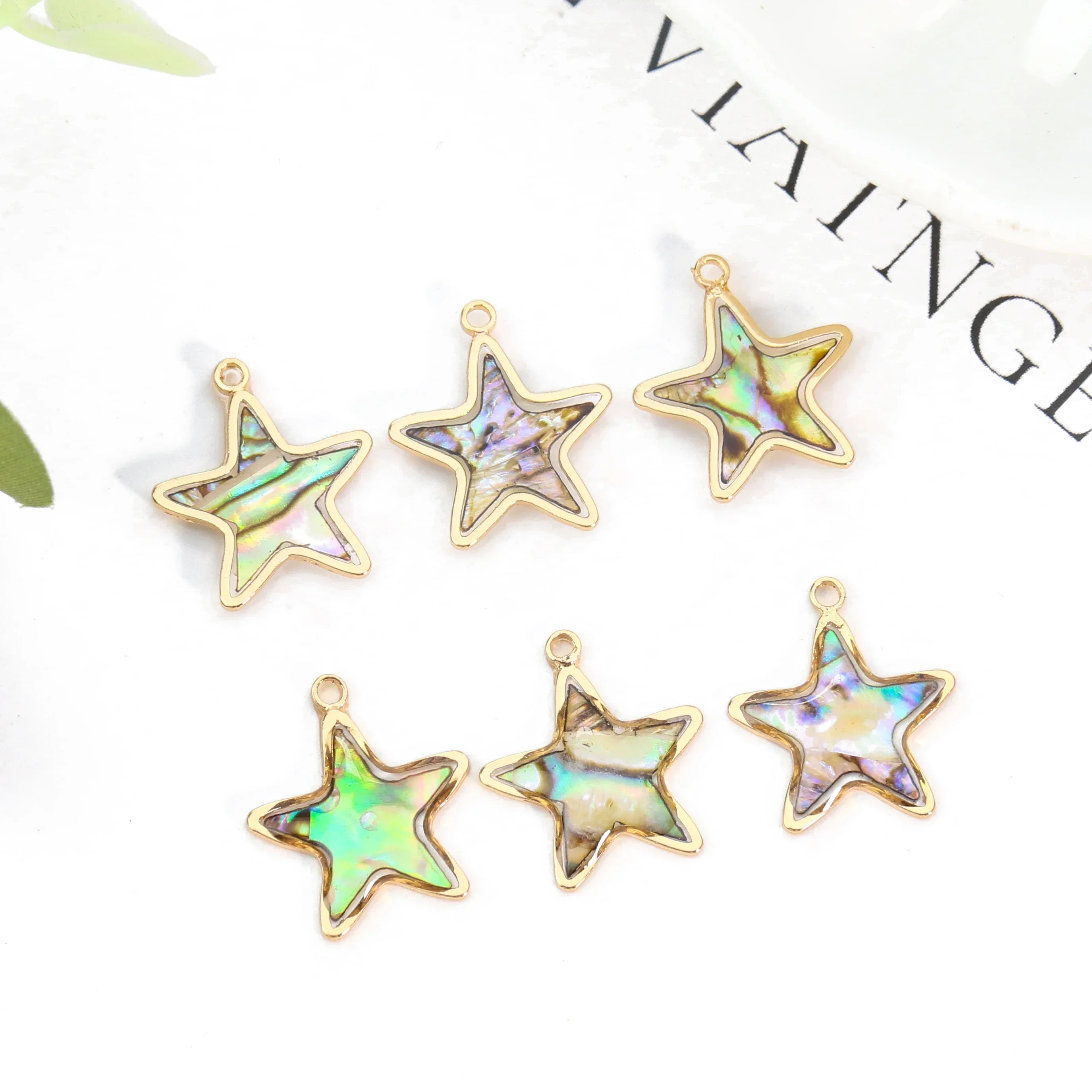 

1pcs Real MOP Shell Pendant 15mm Natural Abalone Shell Star Shaped Charms for Jewelry Making DIY Necklace Earrings Accessories