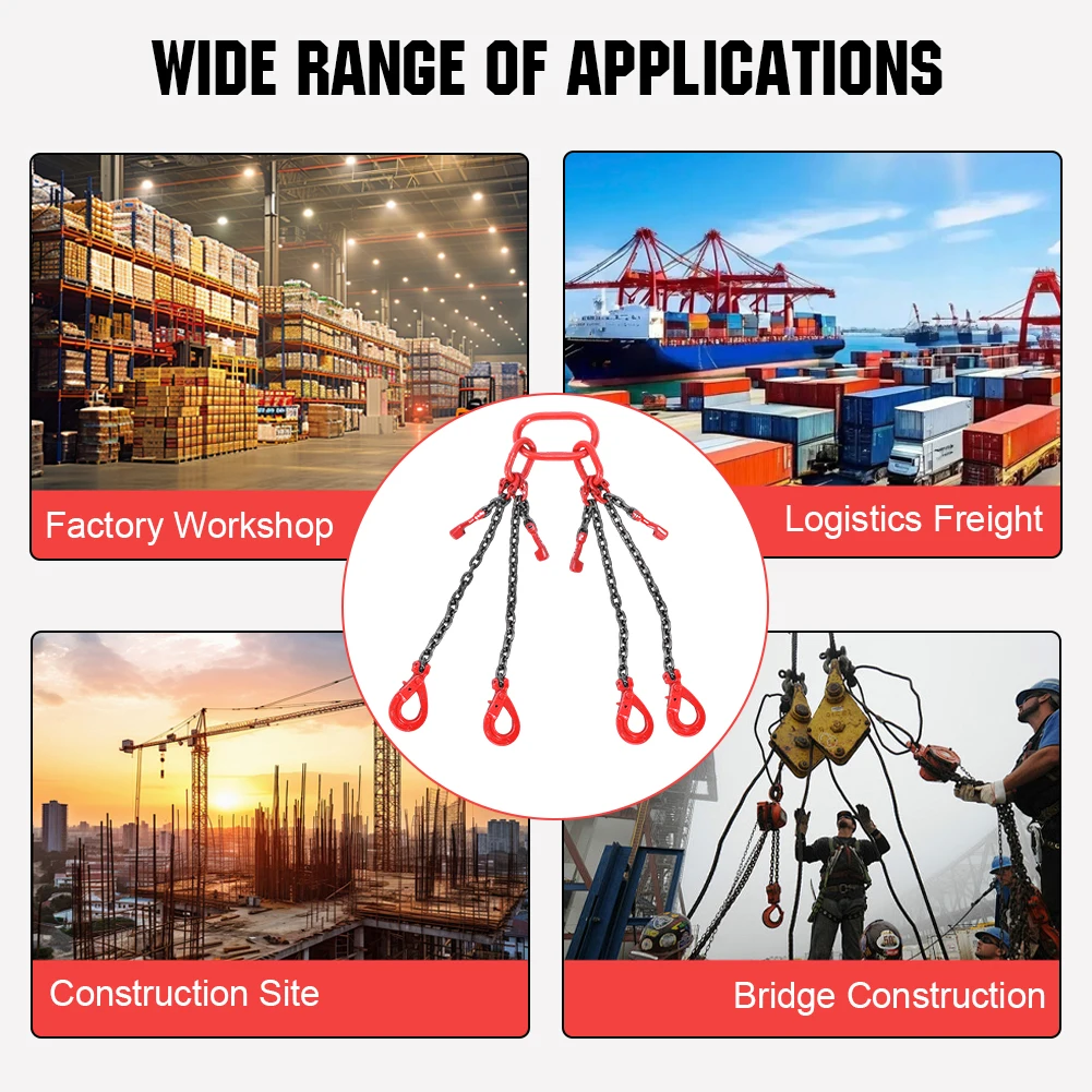 8 طن 4 الساق سبائك الصلب سلسلة الرافعة للرفع ث/هوك الثقيلة محرك سلسلة رافعة المصاعد لأمن البضائع
