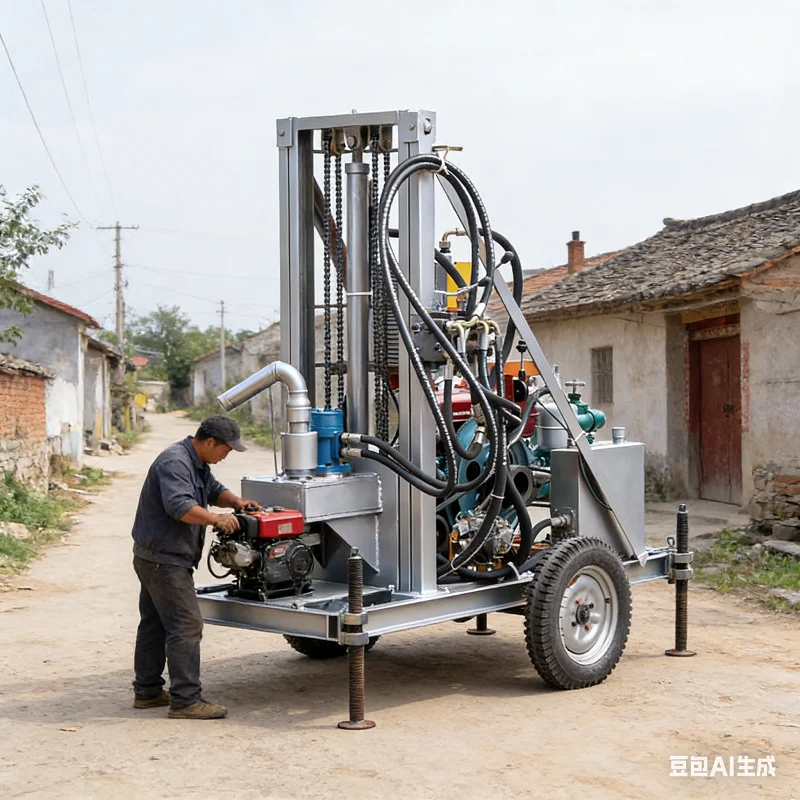 Customized Portable Crawler Water Well Drilling Rigs 150m And 200m Suitable Hydraulic Multifunctional Water Well Drilling Rig