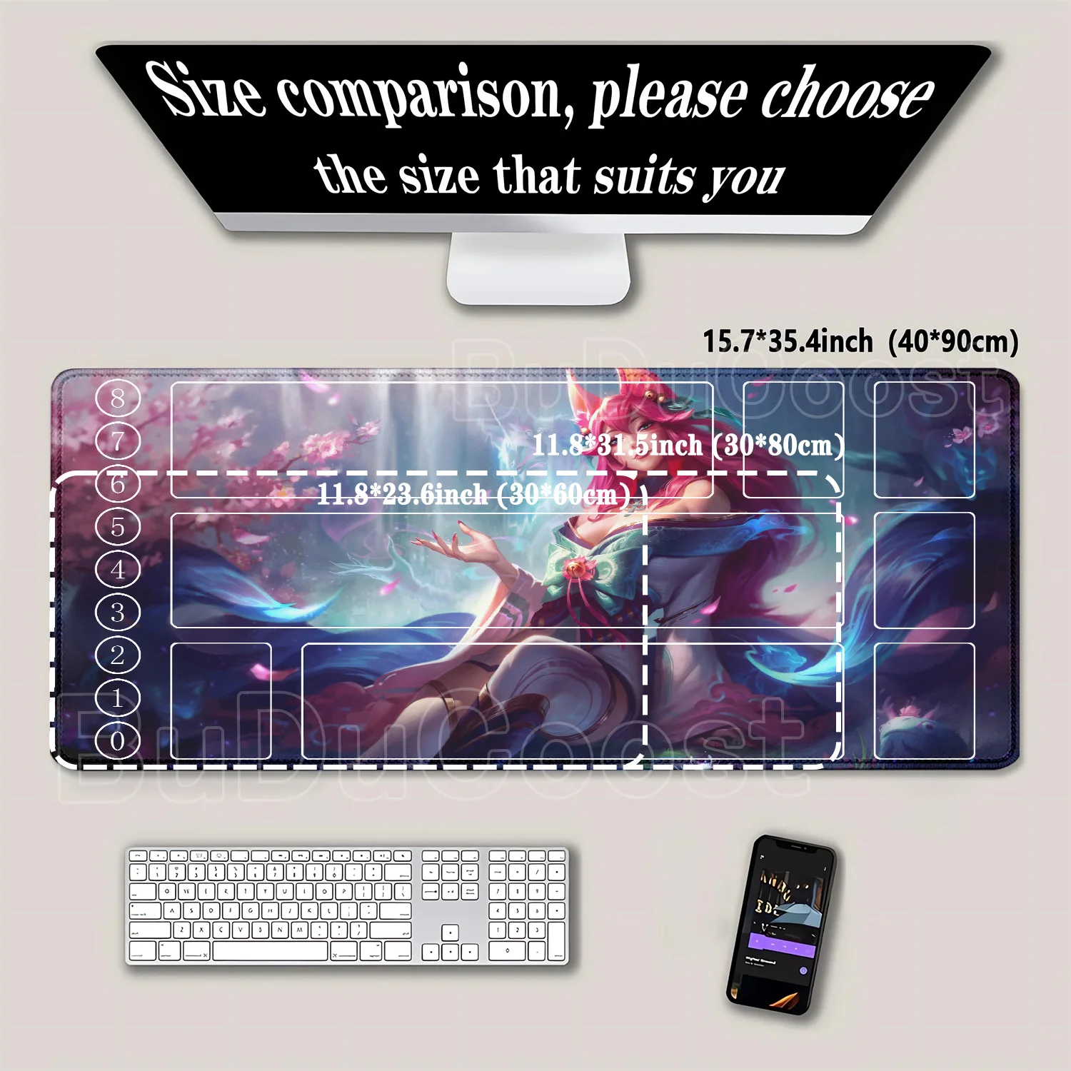 HD Printing playmat League of Mouse Pad Legends Riftbound Series TCG LOL Card 600x350mm office Stitched Edge Board Game Desk Mat - view 4