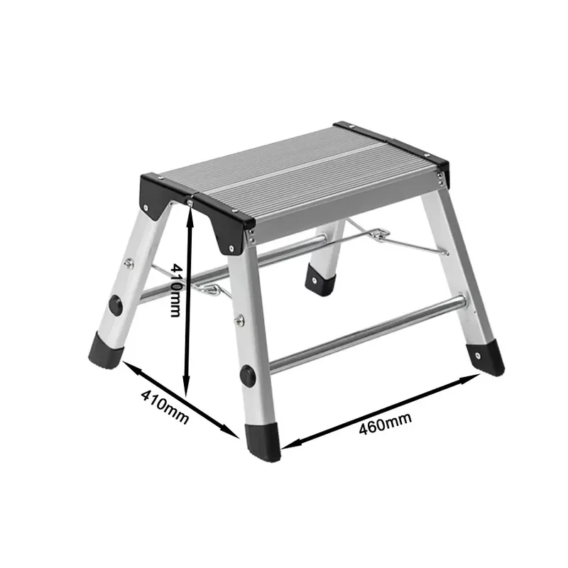 Modern Aluminum Folding Step Stool Portable Height Adjustable Laundry Tool for Home Hotel RV Compact Design