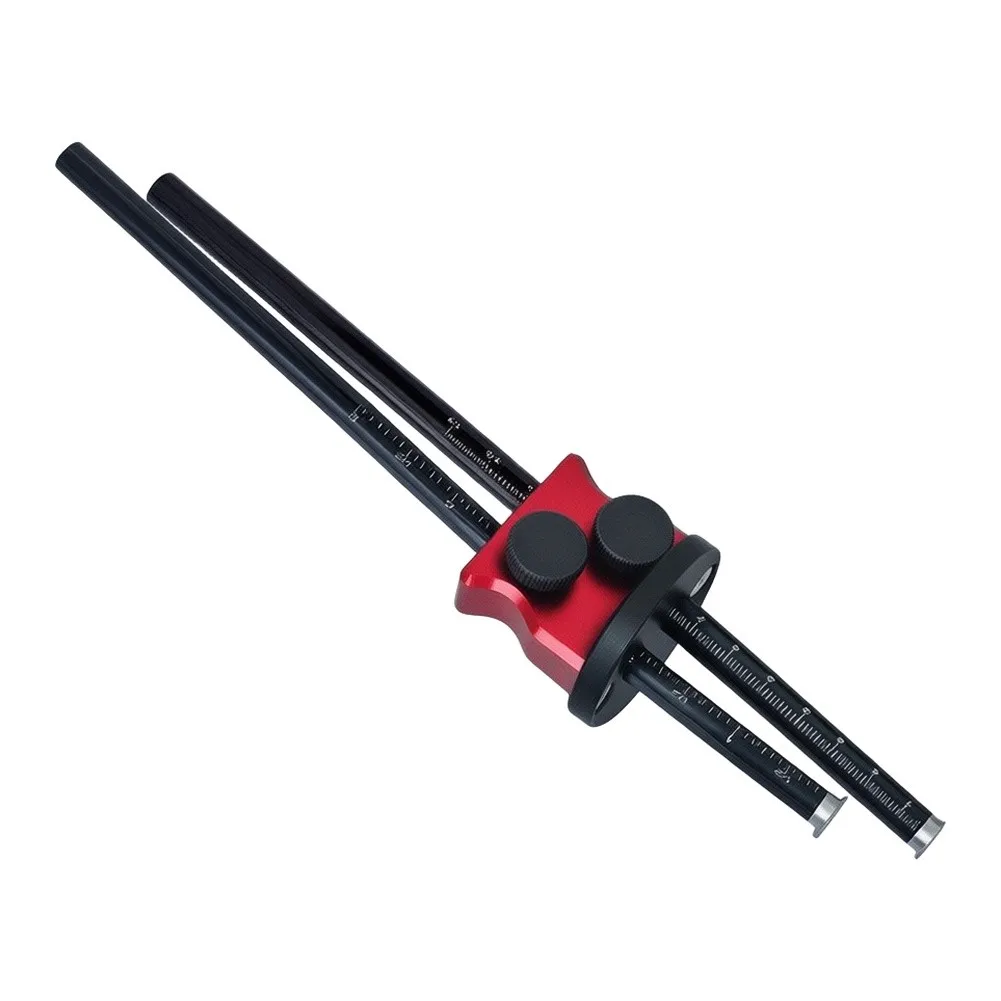 Dual Rod Marking Gauge for Woodworking CNC Aluminum Construction with Etched Inch MM Scale for Tenon Dovetail Layout