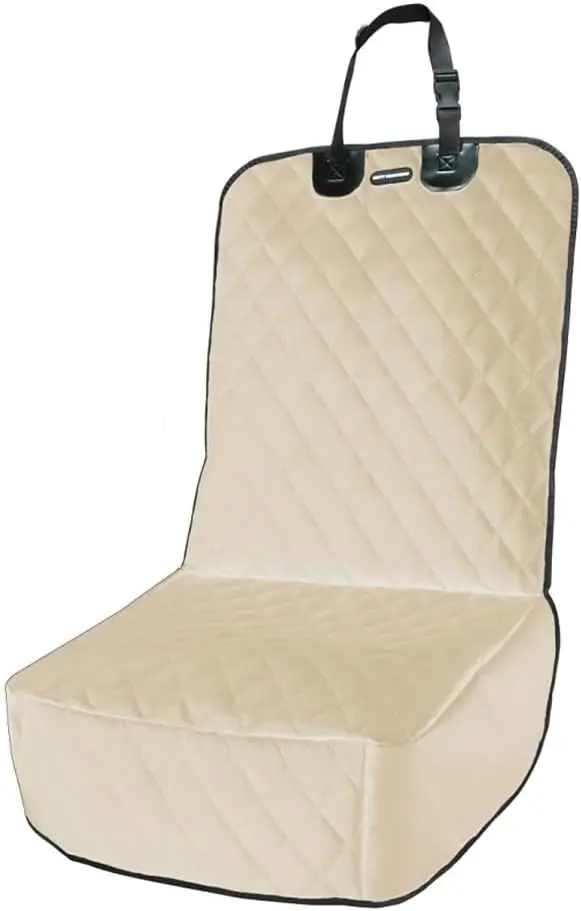 

Чехол на автомобильное сиденье для собак, 100% водонепроницаемый, устойчивый к царапинам и нескользящий для автомобилей, грузовиков и внедорожников - кремовый