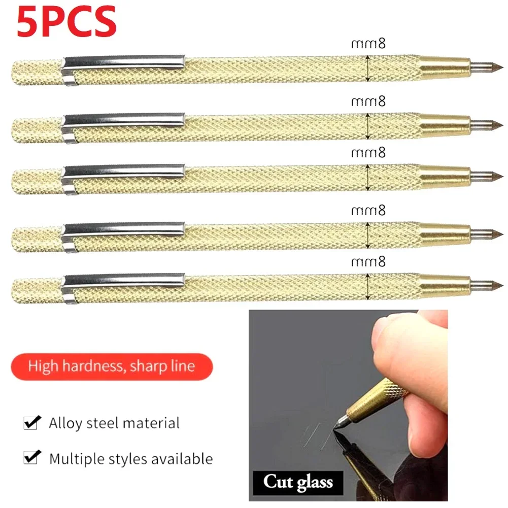 5 Stück Keramik Fliesens ch neider Stift Hartmetall Metall fliesen Schneid stift für Metall Stein Schnitzwerk zeug Schriftzug Stift Handwerkzeuge Zubehör